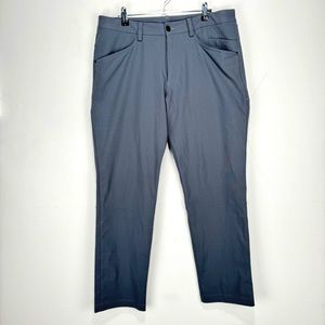 Men’s Lululemon Commission Pants Warpstreme Performance Gray Stretch Size 34x29
